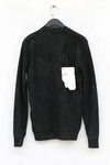 11 By BORIS BIDJAN SABERI CR1B F-1229 Black dyed waxed sweatshirt UNI